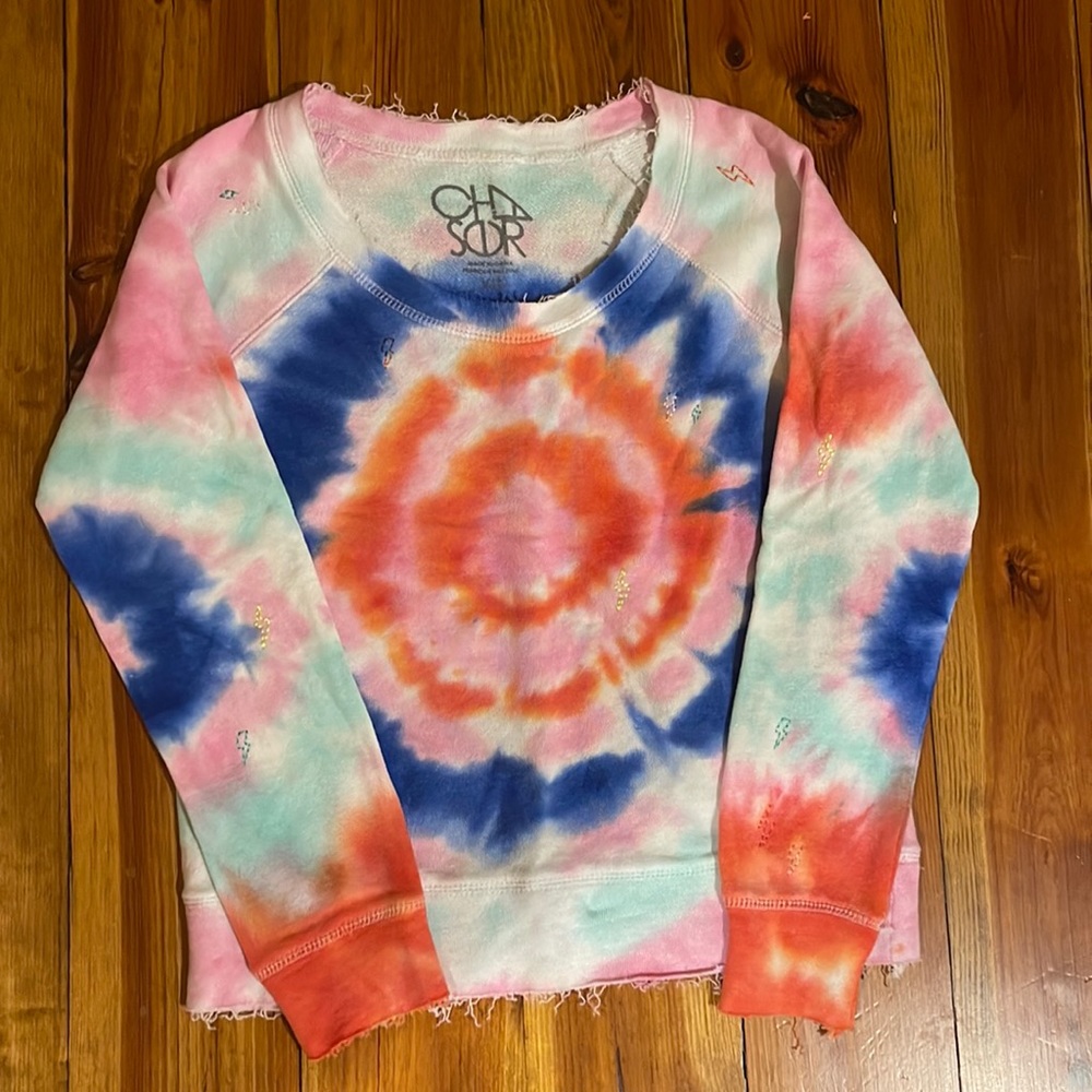 Chaser Tie Dye Lightning Bolt Sweatshirt Sz.XS